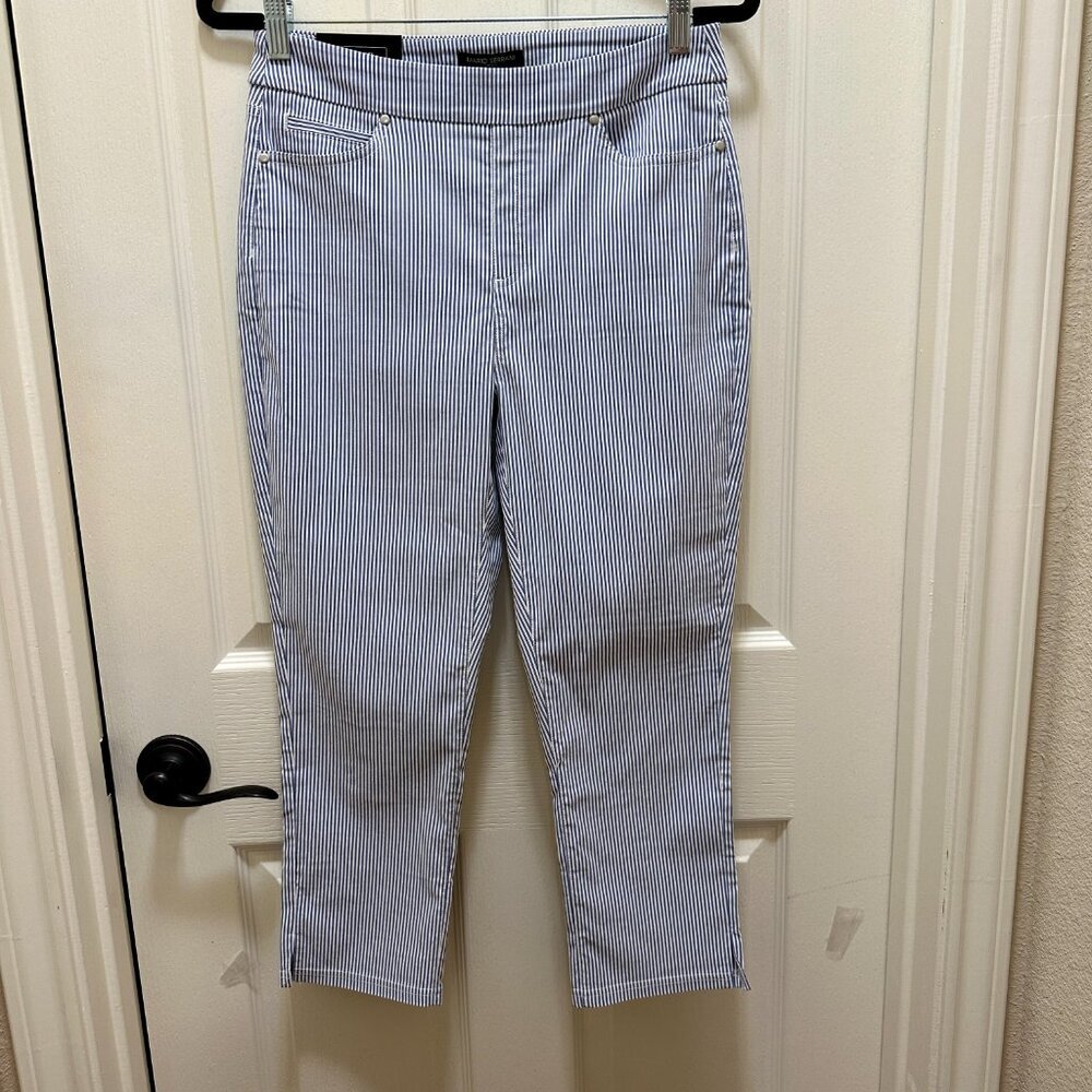 Mario Serrani Women's Comfort Stretch Capri Pants Size M Tummy Control Panel NEW - Picture 9 of 14